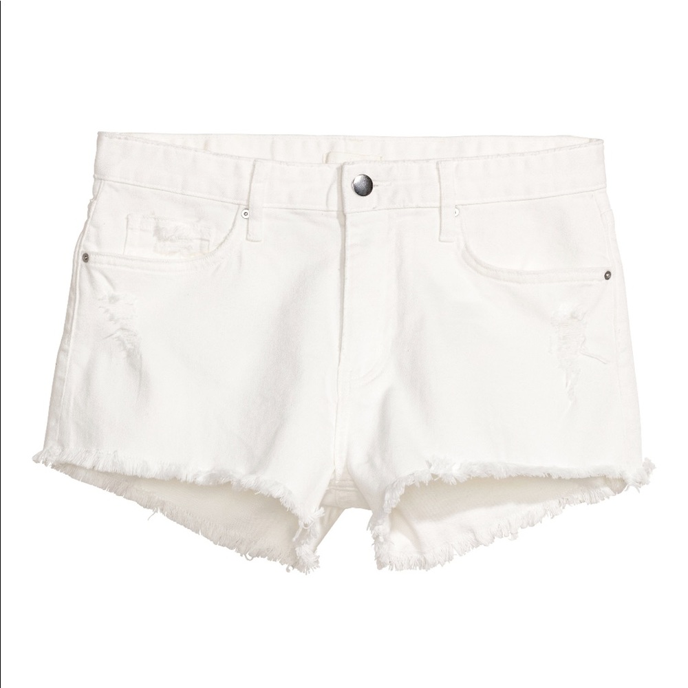H&M White Denim Shorts